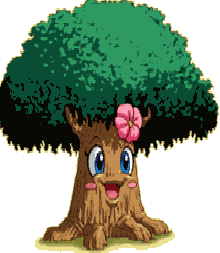Dessin sapin souriant
