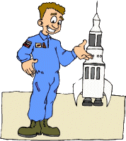 astronaute avec fusee