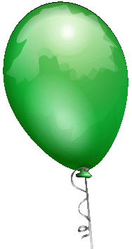 image ballon qui vol de couleur verte