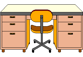 Clipart bureau avec chaise
