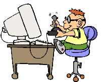 clipart PC bureau et utilisateur