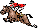 une course avec cavalier