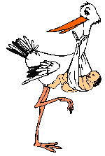 Image cigogne avec enfant