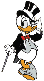 Donald avec sa canne