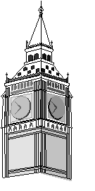 image clocher eglise avec horloge