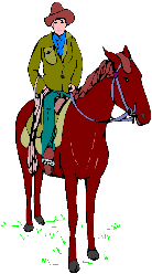 clip art cheval avec chevalier