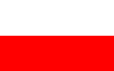 Drapeau blanc et rouge Pologne