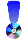 Clipart exclamation avec disque cdrom