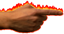 Une main avec des flammes