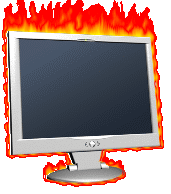 Un ecran qui prend feu