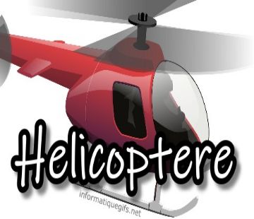 un beau helicoptere rouge dans le ciel