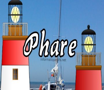 image phare avec bateau