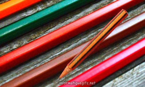 Photo crayon gris et de couleurs