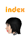 Clipart index avec femme au cheveux bruns