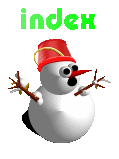 Clip art index avec un bonhomme de neige