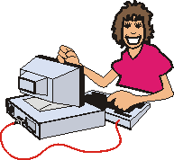 un jeune homme avec son ordinateur gamer