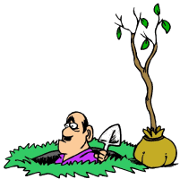 il plante un arbre