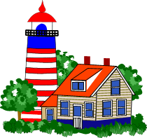 Image maison avec un phare