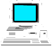 Clipart ordinateur de bureau avec ecran PC