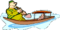 dans son bateau barque
