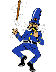 policier qui siffle