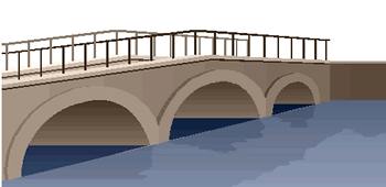 Construction qui relie les deux rives
