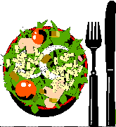 une assiette avec couteau et fourchette