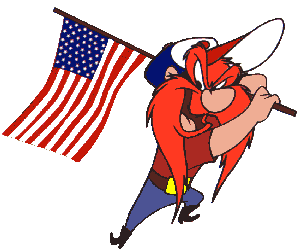 personnage avec drapeau americain