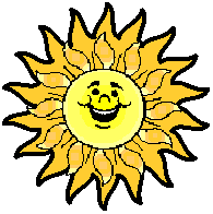 image soleil brillante avec visage