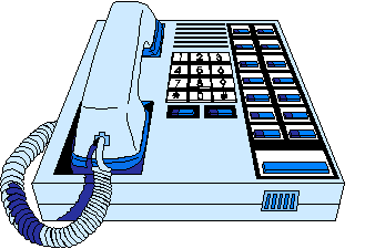 Image clipart telephone fixe a touche