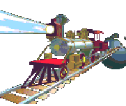 des rails avec une locomotive